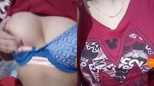 No way miss ! Sneha live strip for bra, pressing Breasts, areola visible