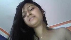 Pretty brunette gets some good sex with a black man.