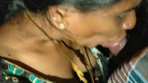 Divorced Indian mother giving oral to her son