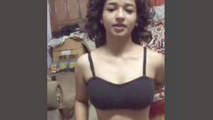 A naked Indian girl is showing off her body.