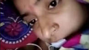 Tiny Indian girl breast and vagina stroking during a video call.