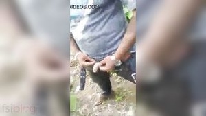 Young Indian woman has multiple partners in outdoor lovemaking in the woods