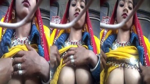 Big booby girl exposing her melons on camera