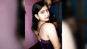 A man pleases his stepmother's Bhabhi big, natural boobs in a explicit Lanka ke Rancho nude scene.