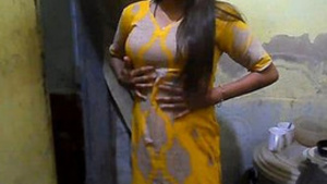 Pretty Indian village girl showing off her natural beauty.
