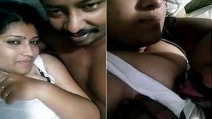 Boob sucking love making with a hot Tamil wife