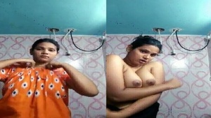 Smashing booby and hot as hell Tamil porn star masturbates on a show