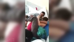Boss brings hot girl to have sex with employees in the office.