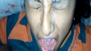 An Indian-American couple's MMS depicts an amateur porn with a girl who swallows a man’s semen.