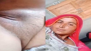 Married villager shows her experienced pussy