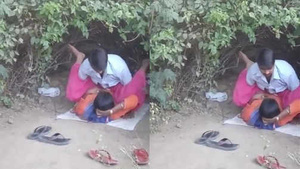 A cheap Indian prostitute having sex with a man.