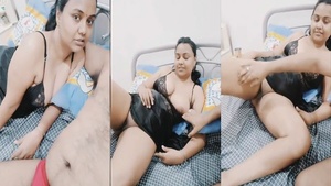 Beautiful wife undressed by her husband