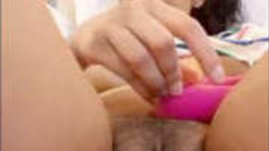 Dirty orgasm as a horny woman uses sex toys on her genitals