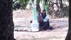 Caught in the act: outdoor love making scene with a desi beauty.