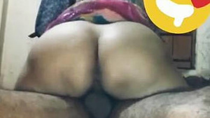 A wife from Asia with a big ass is riding a big cock and screaming loudly.