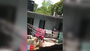 Nephew’s neighbor captures Bhabhi washing her private parts outside