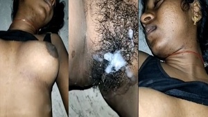 A neighbor seduces a Tamil wife with a hairy genitals and fucks her until she cum inside her pussy.