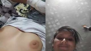An Indian college girl and her devar having fun with condoms