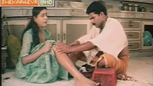 This is a video of a beautiful Tamil actress in a blue film.