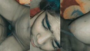 Hot Indian woman enjoying rough sex on black cock via MMS