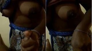 Young housemaid from an Indian village exposes her big boobs and gives a happy ending to the owner of the house.