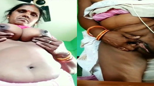 Dehati bhabhi in village auits porn video with big natural boobs and pussy show in VC