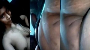 Young Bengali girl shows her bald pussy in a video