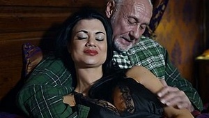 Several dominant men having sex with huge breasted women and one kinky master
