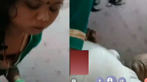Village girl gets naughty while performing video call