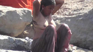 Open river bathing with a curvy desi woman in Rio in high definition.