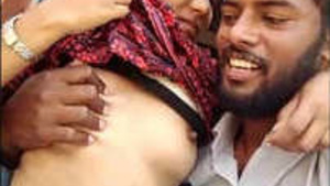 Outdoor footage of Indian lovers having sex