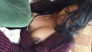 The same girl continues to tease and play with her ass during the sexy striptease