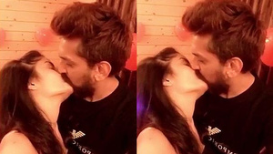 Gehana Vashisth in intimate moment with her boyfriend.
