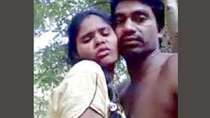 Lovebirds get it on outdoors in the woods