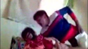 Bhabhi and wife in missionary position in action.