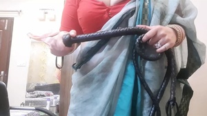 Big breasted Indian mistress dominates her slave