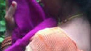 A pregnant Tamil woman is seductively exposed by her lover in the woods.