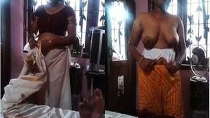 Hot Malayalam wife showing big breast to her husband in this video.