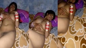 Married woman shares her big chest and home secrets with the viewer