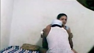 Married woman of a certain age has good sex with her tenant in her home in the missionary position.