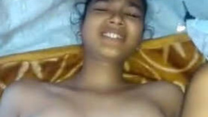 Pretty Indian girl gives a great blowjob and masturbates and fucks a big cock.