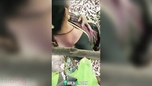 A Indian bhabhi who loves to have sex with her nephew's cock doggy style outdoors.