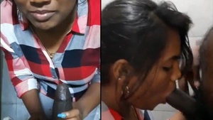Sex clips with office girl giving blow job to her colleague