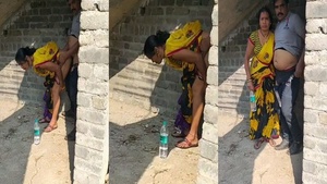 Married Indian woman has sex in public place