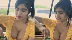 Beautiful woman with hourglass shape from India