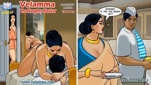 Young servant takes care of sexy Indian aunty