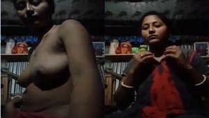 Married Indian woman flaunts her big boobs in a video