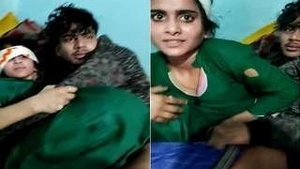 Beautiful bhabhi in a compromising position with black lover caught by brother.
