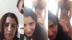 Hot sex scene of an Indian girl with a doggy style and a rough position known as the cancer position.
