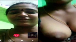 Steamy video of village wife showing her big boobs